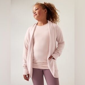 Athleta Girl Wrap 'N Roll Sweatshirt 2.0 in Orchid Pink size medium 8-10